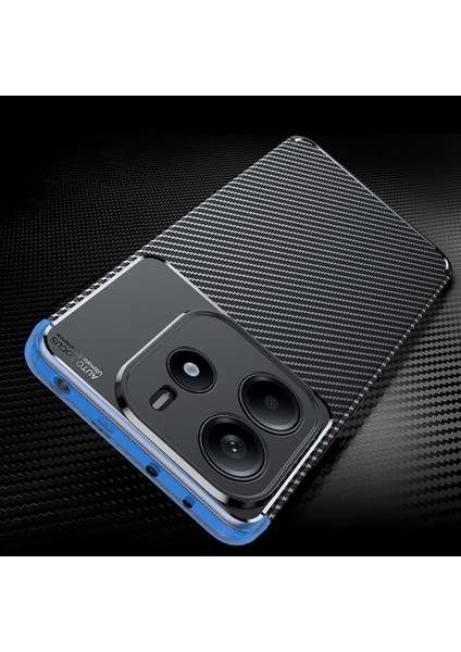 Xiaomi Redmi Note 14 5g Kılıf Kamera Çıkıntılı Karbon Fiber Dokulu Renk Atmaz Kapak (Negro)