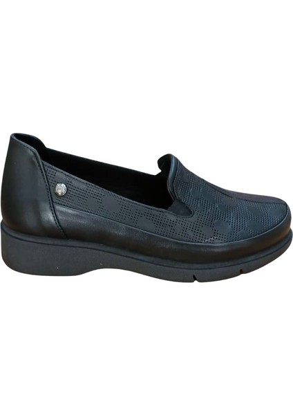 D25YA-3630-B Kadın Deri Casual Ayakkabı Siyah
