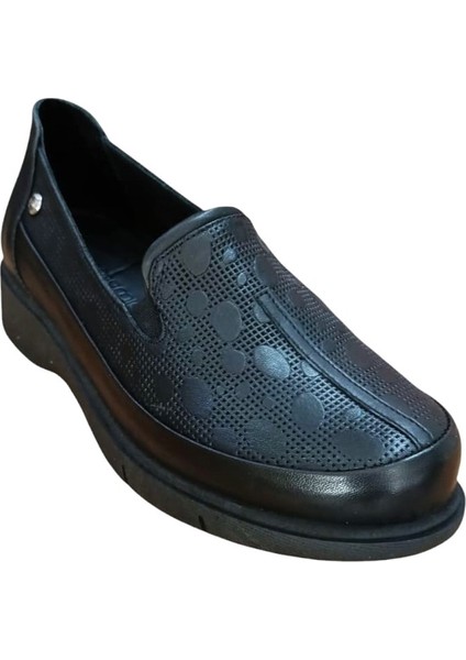 D25YA-3630-B Kadın Deri Casual Ayakkabı Siyah
