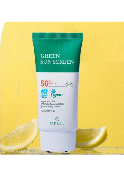 Green Sun Screen Spf 50 Pa++++ Hibrit Filtreli Kore Güneş Kremi 50 ml (Niacinamide, Ginseng, Ektoin)