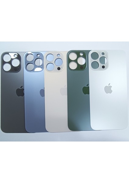 Apple iPhone 13 Pro Max Arka Kapak Pil Kapağı + Yapıştırıcı+Kırılmaz+Tamir Seti Yeşil Renk