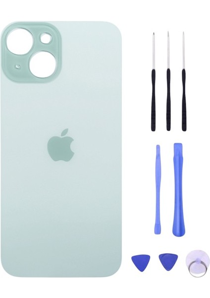 Apple iPhone 15 Arka Kapak Pil Kapağı +Tamir Seti Açık Yeşil Renk