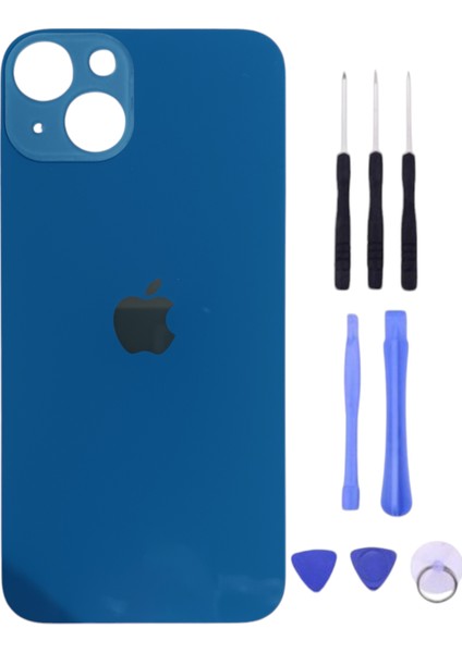 Apple iPhone 13 Mini Arka Kapak Pil Kapağı +Tamir Seti Mavi Renk