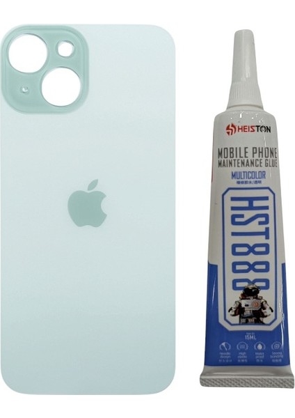 Apple iPhone 15 Plus Arka Kapak Pil Kapağı + Yapıştırıcı Açık Yeşil Renk