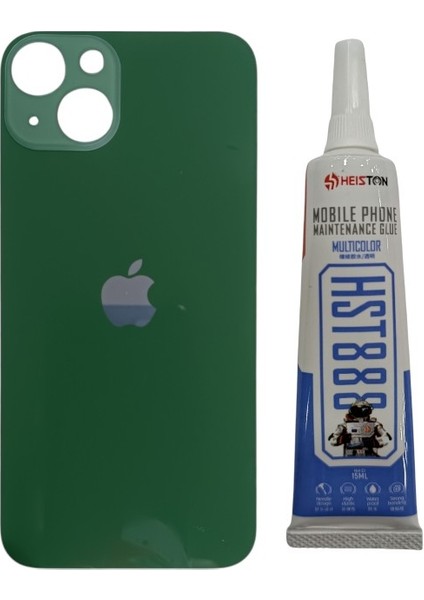 Apple iPhone 13 Arka Kapak Pil Kapağı + Yapıştırıcı Yeşil Renk