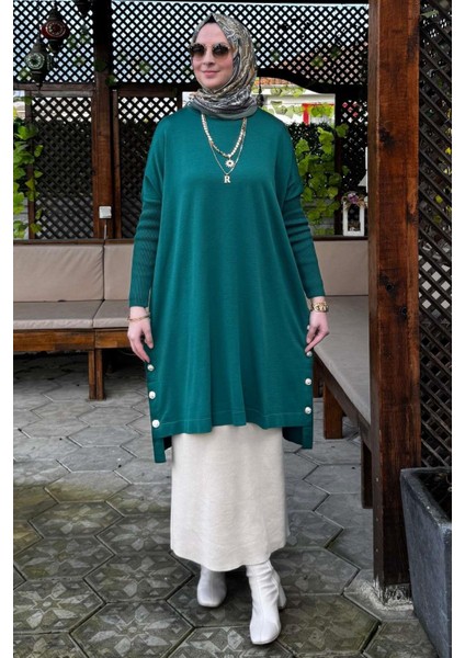 Sevda Triko Tunik Zümrüt