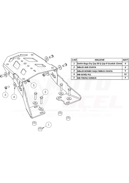 Hero Düet Topcase Çanta Demiri fiyatları
