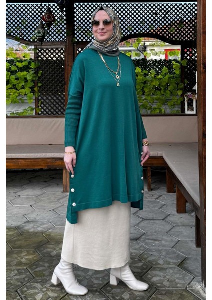 Sevda Triko Tunik Zümrüt indirimleri