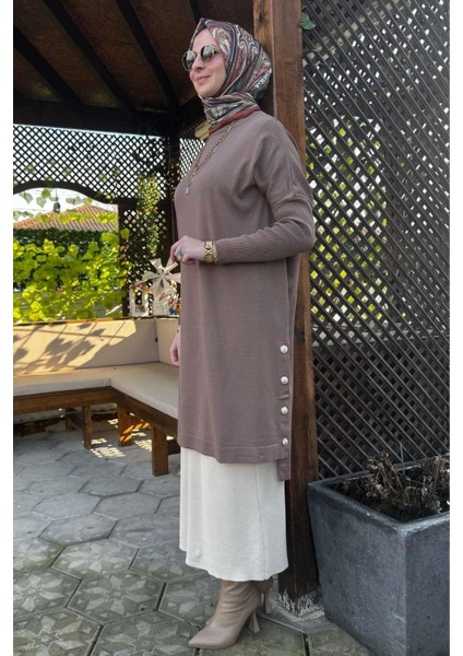 Sevda Triko Tunik Sütlü Kahve fırsatları