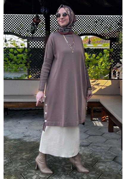 Sevda Triko Tunik Sütlü Kahve indirimleri