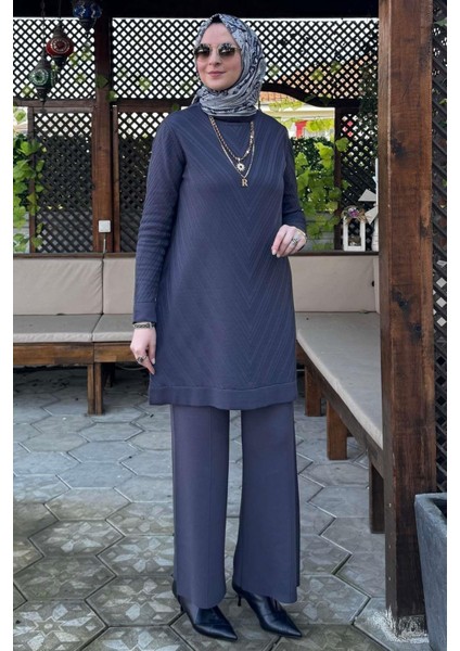 Damla Triko Tunik Antrasit