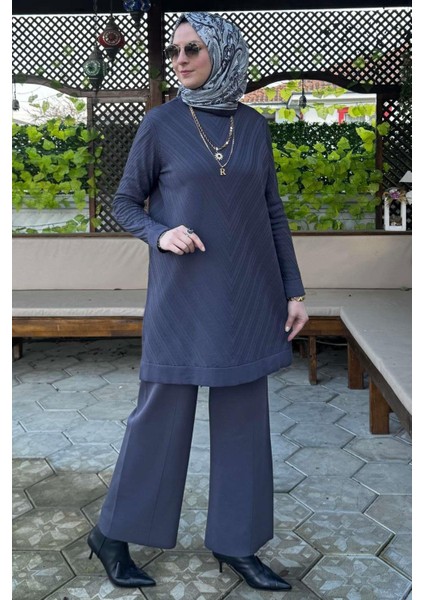 Damla Triko Tunik Antrasit