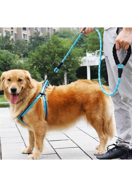 Buffer® Reflektörlü Fosforlu Köpek Gezdirme Halatı Tasma Kayışı Metal Kancalı 130 cm