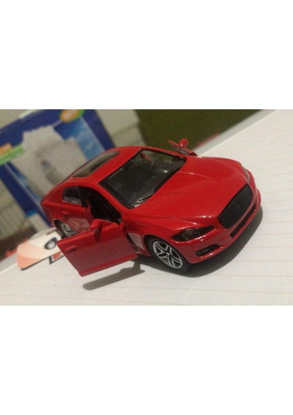 Oyuncak Metal Model Araba Açılır Kapı 1/36 Çek Bırak Kırmızı Mustang modelleri
