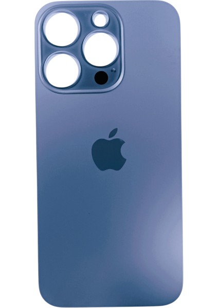 Apple iPhone 15 Pro Arka Kapak Pil Kapağı Mavi Titanyum Renk