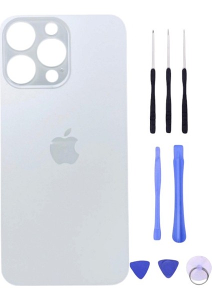 Apple iPhone 13 Pro Arka Kapak Pil Kapağı +Tamir Seti Beyaz Renk