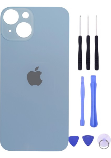 Apple iPhone 14 Arka Kapak Pil Kapağı +Tamir Seti Mavi Renk