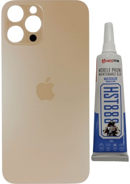Apple iPhone 11 Pro Arka Kapak Pil Kapağı + Yapıştırıcı Gold Renk