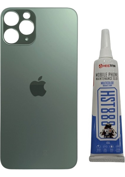 Apple iPhone 13 Pro Max Arka Kapak Pil Kapağı + Yapıştırıcı Yeşil Renk