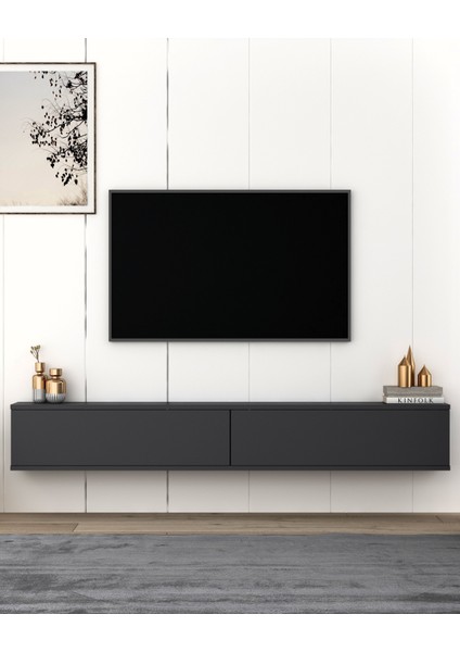 Tuanact 180 cm Duvara Montaj Tv Sehpası