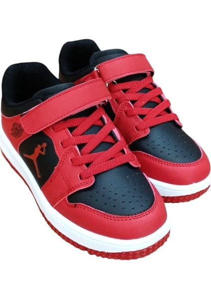 Haykat Çocuk Bantlı Sneaker Siyah - Kırmızı 1