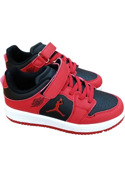 Haykat Çocuk Bantlı Sneaker Siyah - Kırmızı 1