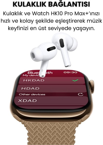 Watch Hk 10 Pro Max Amoled Akıllı Saat Iphone ve Android Tüm Telefonlara Uyumlu Amoled SM4RT Watch