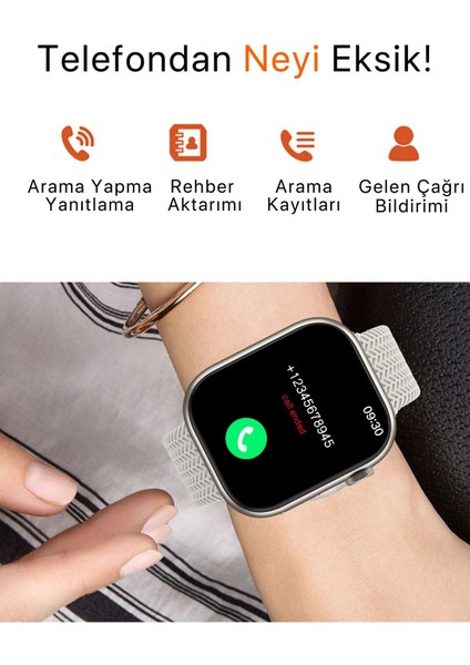Watch Hk 10 Pro Max Amoled Akıllı Saat Iphone ve Android Tüm Telefonlara Uyumlu Amoled SM4RT Watch