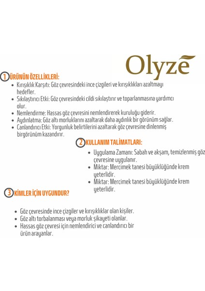 Eye Uplifting And Firming Cream Göz Çevresi Bakım Kremi Prof. Dr. Ömer Özkan modelleri