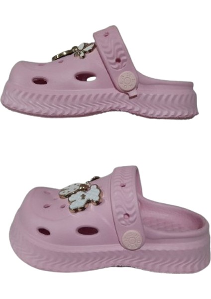 Bebek Çocuk Pembe Renkli Taşlı-Bahçe-Havuz-Kreş Gündelik Kaymaz Ortopedik Sandalet Terlik modelleri