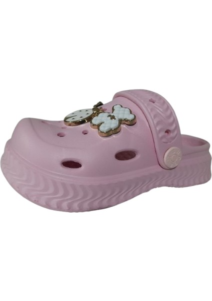 Bebek Çocuk Pembe Renkli Taşlı-Bahçe-Havuz-Kreş Gündelik Kaymaz Ortopedik Sandalet Terlik fırsatları
