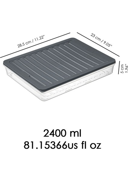 8'li Saklama Kabı , Mikrodalga Uyumlu Erzak Saklama Kabı 8 x 2400 ml