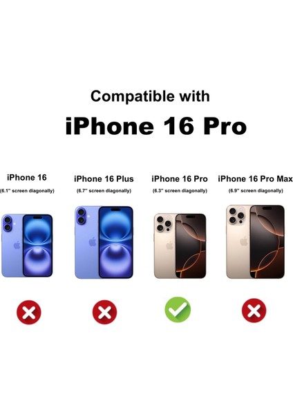 Iphone 16 Pro Uyumlu Şeffaf Kamera Korumalı Kılıf