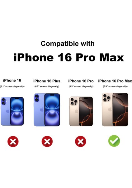 Iphone 16 Pro Max Uyumlu Şeffaf Kamera Korumalı Kılıf
