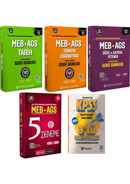 2025 Meb-Ags Tarih / Türkiye Coğrafyası / Sözel Sayısal Yetenek / 5 Deneme