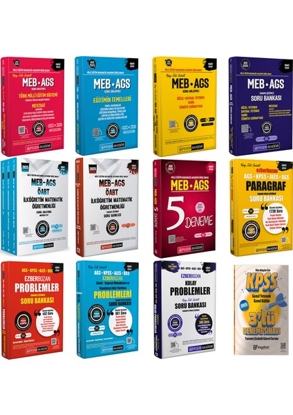 2025 Meb-Ags-Öabt Ilköğretim Matematik Full Set (Fiziksel Kitap / Yapay Zeka Desteği)
