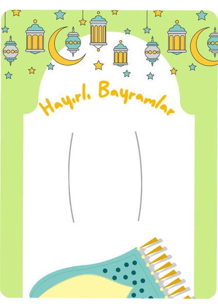 10'lu Bayram Harçlık Kartı | Çocuklara Tebrik Kartı | Hediye Kartı