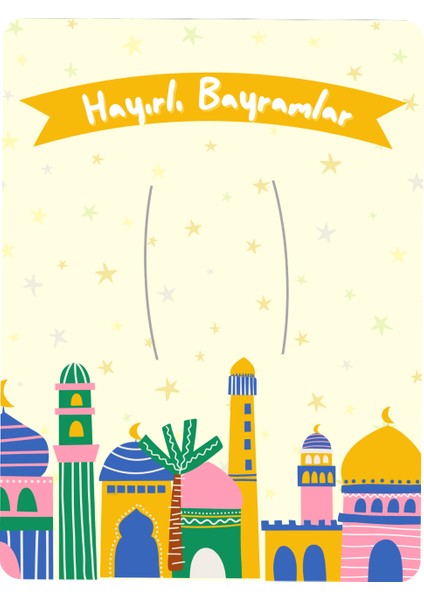10'lu Bayram Harçlık Kartı | Çocuklara Tebrik Kartı | Hediye Kartı
