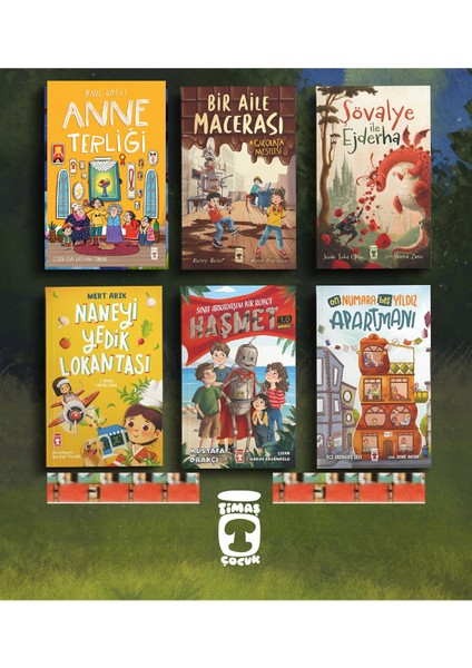 Anne Terliği / Bir Aile Macerası / Şövalye ile Ejderha / Naneyi Yedik Lokantası / Haşmet / On Numara Beş Yıldız (6 Kitap)