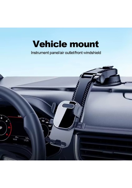 Otomatik Telefon Kavrama 360° Dönebilen Ayarlanabilir Vantuzlu Telefon Tutacağı CH-0015