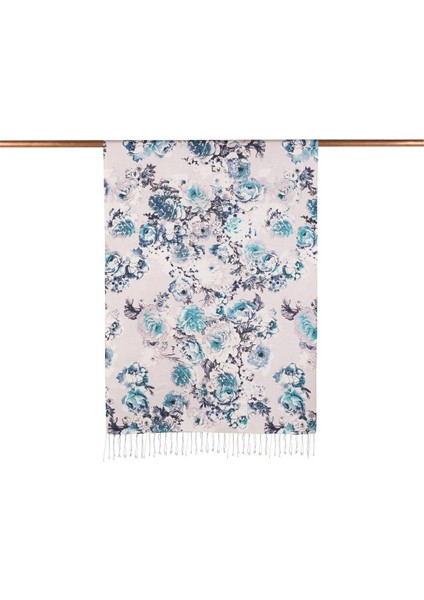 Ipekevi Gül Deryası Desenli Ipek Şal 5932-BUZ Beyazı fiyatları