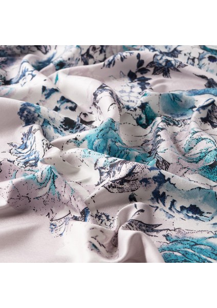 Ipekevi Gül Deryası Desenli Ipek Şal 5932-BUZ Beyazı modelleri
