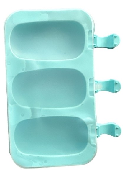 50 Çubuk Hediyeli Dondurma Kabı Magnum Silikon 3'lü Pratik Dondurma Yapma Kalıbı Kapaklı 1 Adet fırsatları