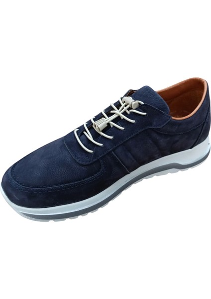 2926 Erkek Deri Casual Poli Taban Ayakkabı Nubuk Lacivert fırsatları