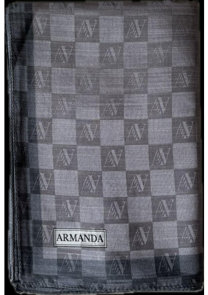 Dama Monogram Şal 3370-KOYU Gri
