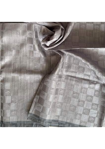 Dama Monogram Şal 3370-KOYU Gri