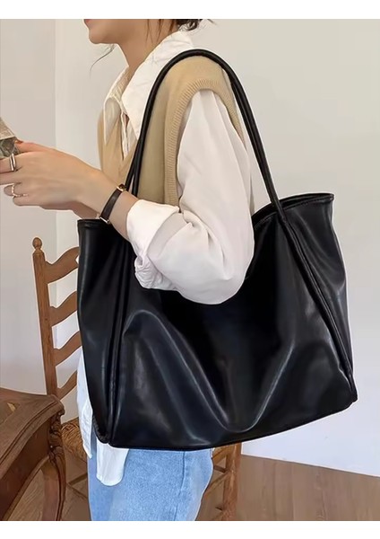 Kadın Siyah Fermuarlı Shopper Çanta fiyatları