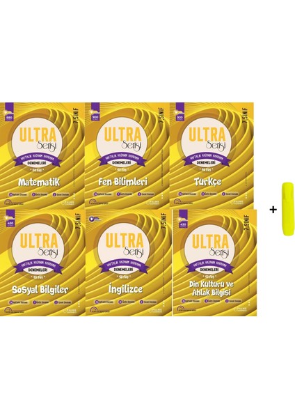 7.sınıf Ultra Tüm Dersler Haftalık Kazanım Kavrama Denemeleri 6 Kitap