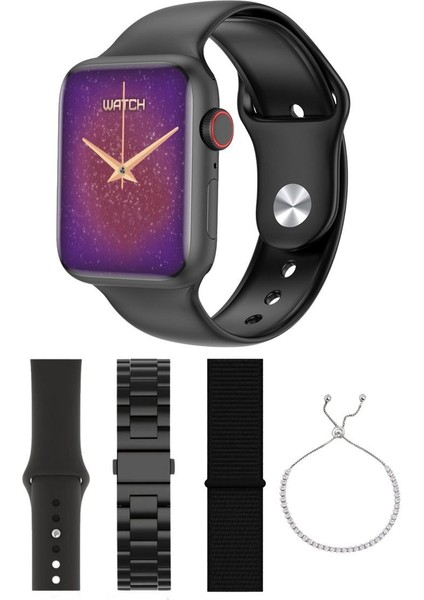 Watch 10 Mini Akıllı Saat Hediye Dolu Kutu Içeriği 3 Kordon ve Bileklik Zarafetlerle Dolu Kutu
