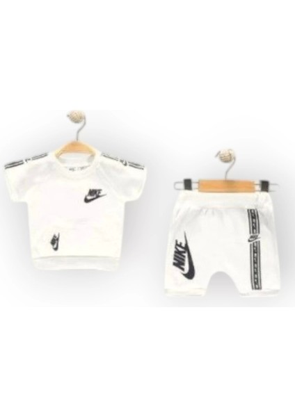 Baby Marka Nke Desen Interlok Şortlı Ikili Takım Unisex 6-24 Ay